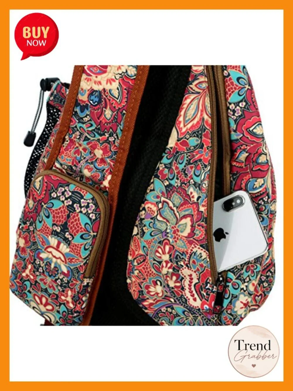 Sling Backpack Crossbody Chest Bag Travel Hiking Daypack for Women Large